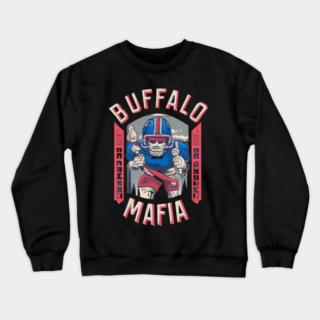 buffalo bills , buffalo mafia vector design Crewneck Sweatshirt by Nasromaystro